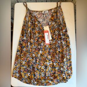 West X Floral Camisole Top - Yellow and Blue